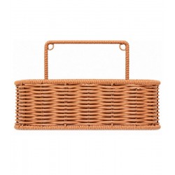 Cesta Organizadora  25cm x 11cm x 8cm Oval Vertice Natural Plástico Lyor